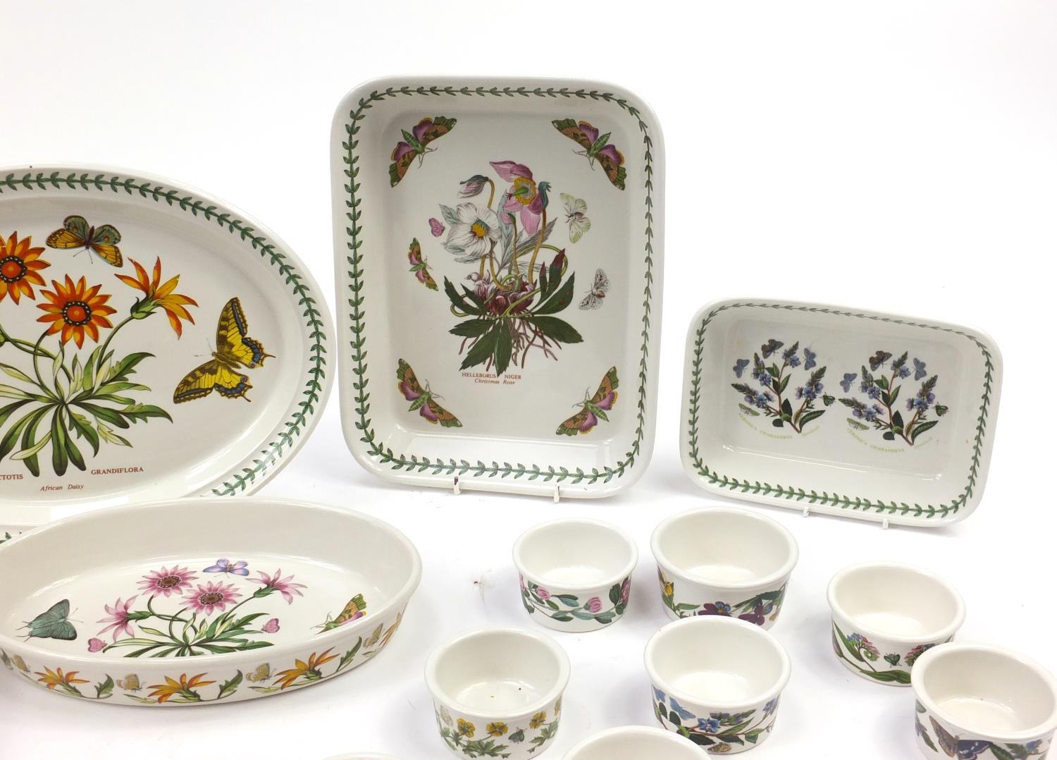 Portmeirion Botanic Garden dinnerware including meat plates and ramekins, the largest 35cm in length - Image 8 of 19