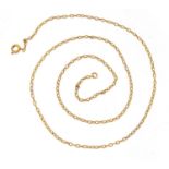 10ct gold necklace, 46cm in length, 3.4g : For Further Condition Reports, Please Visit Our