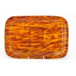 Rectangular tortoiseshell tray, 29cm x 20cm : For Further Condition Reports, Please Visit Our