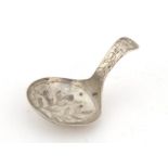 George III silver caddy spoon, Joseph Wilmore, 5cm in length, 4.5g : For Further Condition