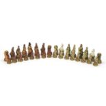 Hand painted classical design chess set, the largest piece each 13cm high : For Further Condition