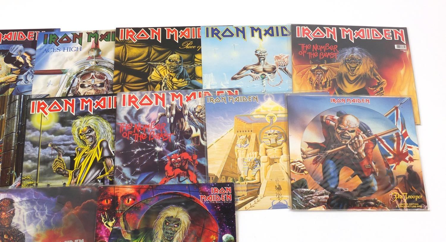Sixteen Iron Maiden vinyl LP's : For Further Condition Reports, Please Visit Our Website, Updated - Image 5 of 8