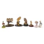 Collectable animals and figures including Lladro, Kaiser, Border Fine Arts, Aynsley and Country