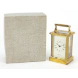 Bayard brass cased carriage clock with Roman numerals and box, 11.5cm high : For Further Condition