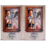 Two Babe linen film posters, each approximately 184cm x 117cm : For Further Condition Reports,