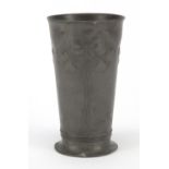Art Nouveau pewter vase by Orivit numbered 2109, 13cm high : For Further Condition Reports, Please
