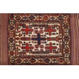 Rectangular Persian rug having an all over floral design, 190cm x 123cm : For Further Condition