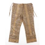 Pair of Anja Flint snakeskin trousers, size L : For Further Condition Reports, Please Visit Our