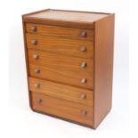 1970's teak six drawer chest by White & Newton, 107cm H x 76cm W x 46cm D : For Further Condition