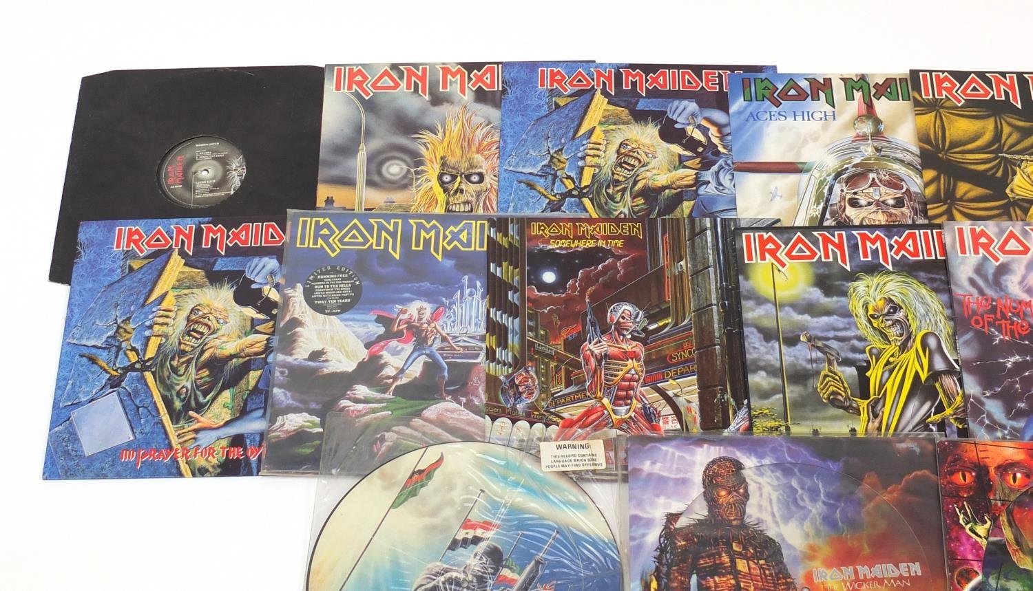 Sixteen Iron Maiden vinyl LP's : For Further Condition Reports, Please Visit Our Website, Updated - Image 4 of 8