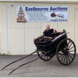 Victorian Governess horse drawn cart, C H Wedbury, 300cm in length, the wheels 112cm in diameter :