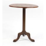 Inlaid walnut chess table with tripod base, 72cm high : For Further Condition Reports, Please