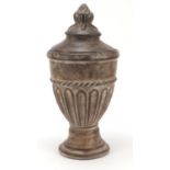Regency style terracotta urn and cover,49cm high : For Further Condition Reports, Please Visit Our