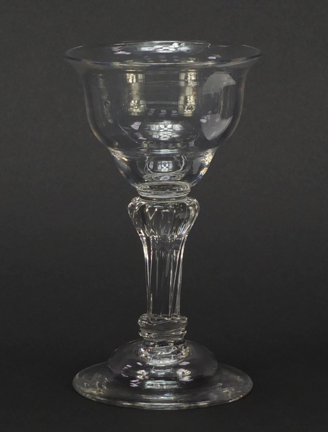 18th century glass sweetmeat dish with writhen stem, 16.5cm high : For Further Condition Reports, - Image 3 of 7