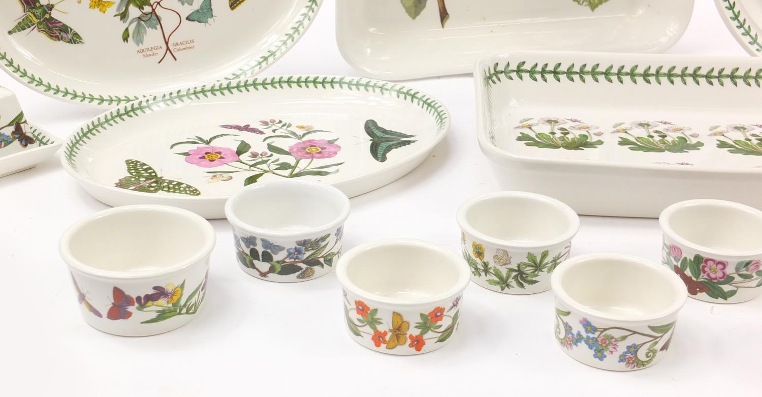 Portmeirion Botanic Garden dinnerware including meat plates and ramekins, the largest 35cm in length - Image 13 of 19