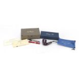 Montegrappa roller ball pen and Molina marbelised pipe, both with boxes : For Further Condition