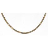 9ct gold three tone gold necklace, 42cm in length, 10.7g : For Further Condition Reports, Please