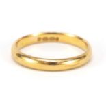 22ct gold wedding band, size R, 4, 4.2g : For Further Condition Reports, Please Visit Our Website,
