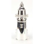 Art Deco design silver plated cocktail shaker in the form of a lighthouse, 36cm high : For Further