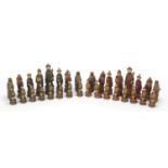 Hand painted Chinese style chess set, the largest pieces each 13cm high : For Further Condition