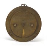 Negretti & Zambra easel desk barometer, 12cm in diameter : For Further Condition Reports, Please