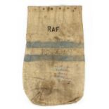 Military interest World War 11 RAF kit bag for E.W. Butcher 1868049, SR Norway Trondhereim, 72cm x