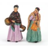 Two Royal Doulton figurines comprising The Orange Lady HN1759 and Brigitte HN2070, the largest 20.
