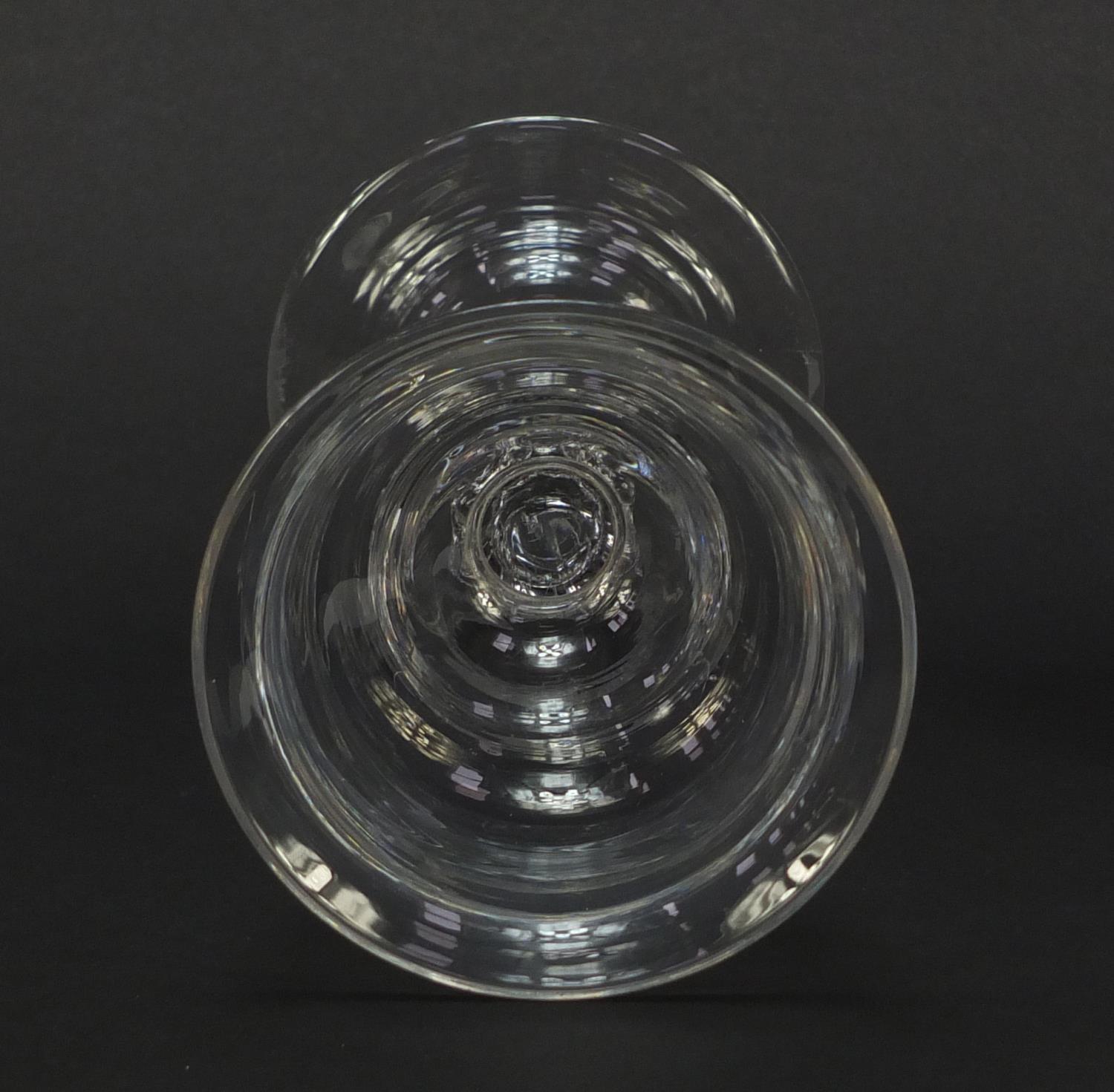 18th century glass sweetmeat dish with writhen stem, 16.5cm high : For Further Condition Reports, - Image 6 of 7