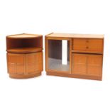 Parker Knoll teak HiFi cabinet and corner cupboard, the HiFi cabinet 75cm H x 100cm W x 45cm D : For