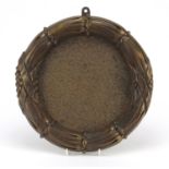 Heavy cast patinated bronze frame, 30cm in diameter : For Further Condition Reports, Please Visit
