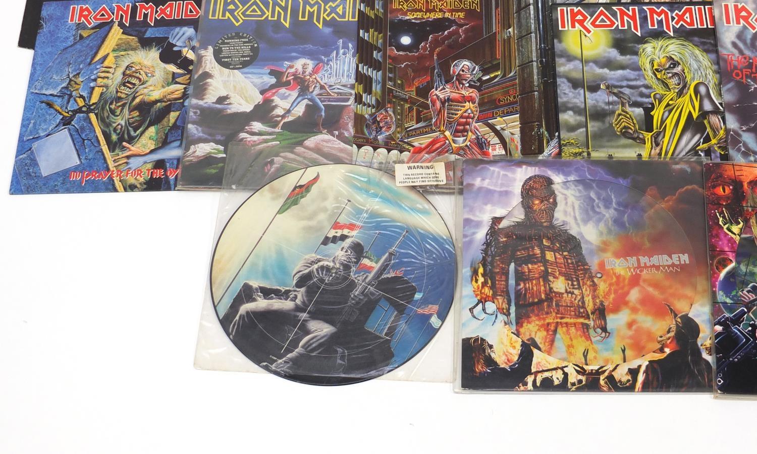 Sixteen Iron Maiden vinyl LP's : For Further Condition Reports, Please Visit Our Website, Updated - Image 7 of 8