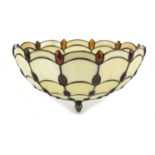 Tiffany design leaded shade, 34cm in diameter : For Further Condition Reports, Please Visit Our