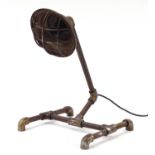 Industrial pipework table lamp, 42cm high : For Further Condition Reports, Please Visit Our Website,