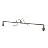 Industrial pipework two branch light pendant, 113cm wide : For Further Condition Reports, Please