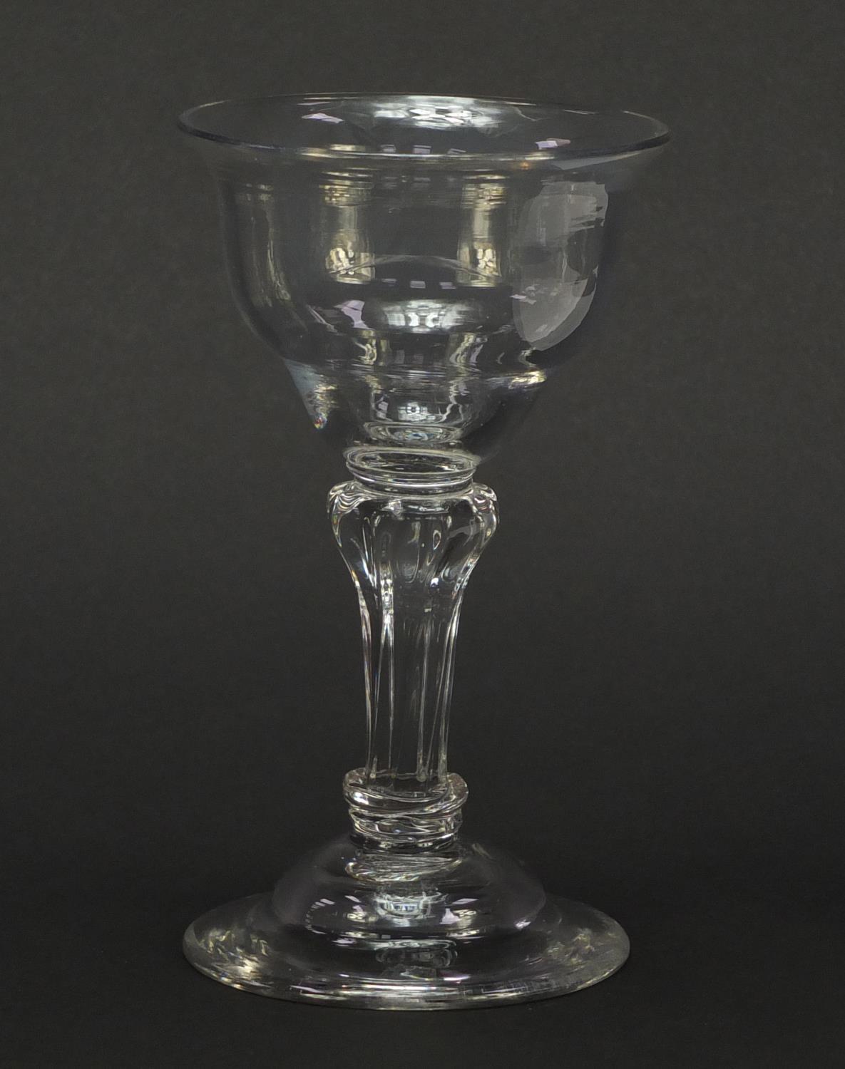 18th century glass sweetmeat dish with writhen stem, 16.5cm high : For Further Condition Reports, - Image 4 of 7