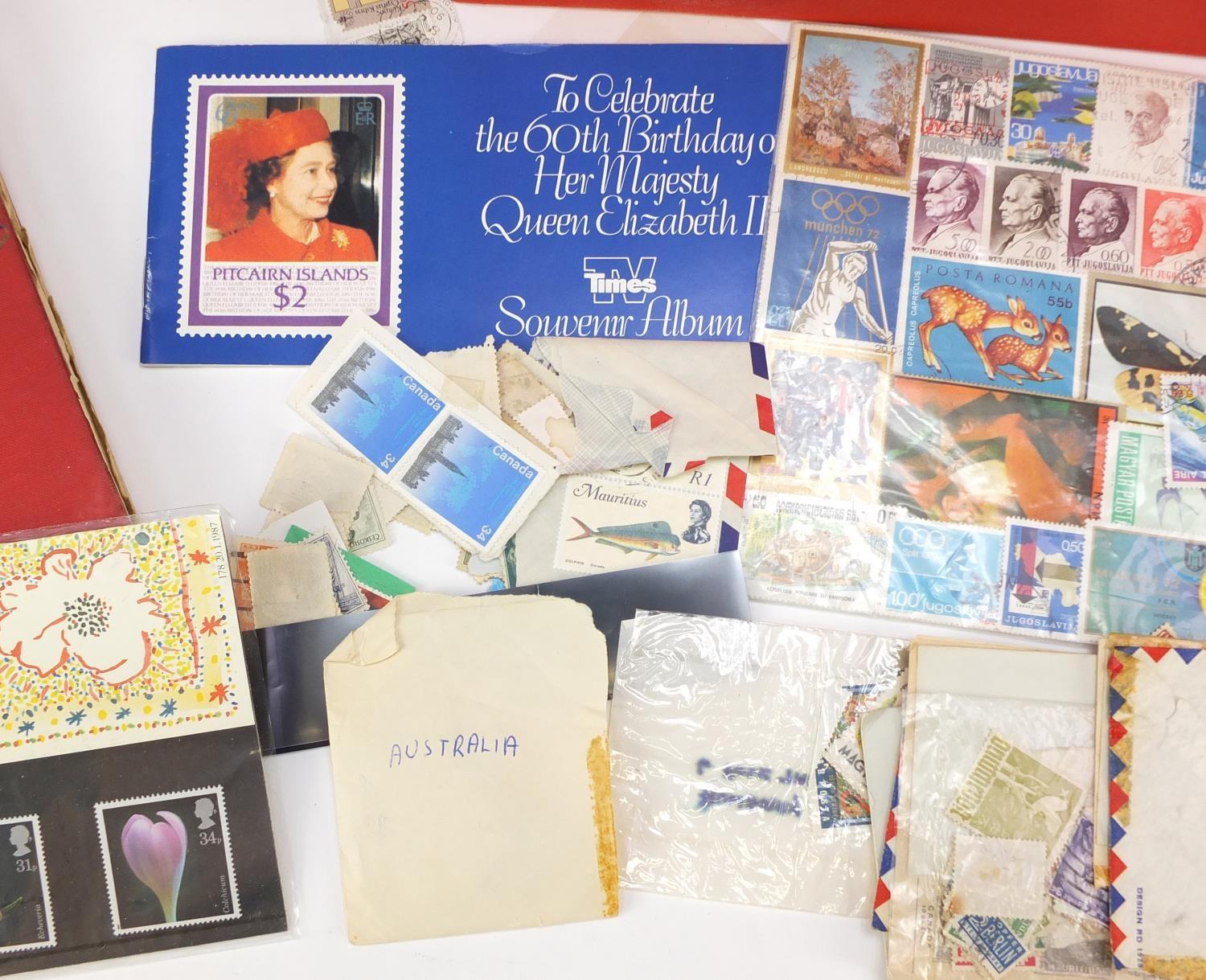 Large collection of world stamps and first day covers, some arranged in albums and some loose, - Image 5 of 28