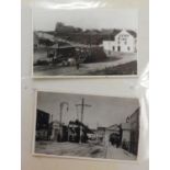 Early 20th century and later photographs and postcards, predominantly trams arranged in two albums :