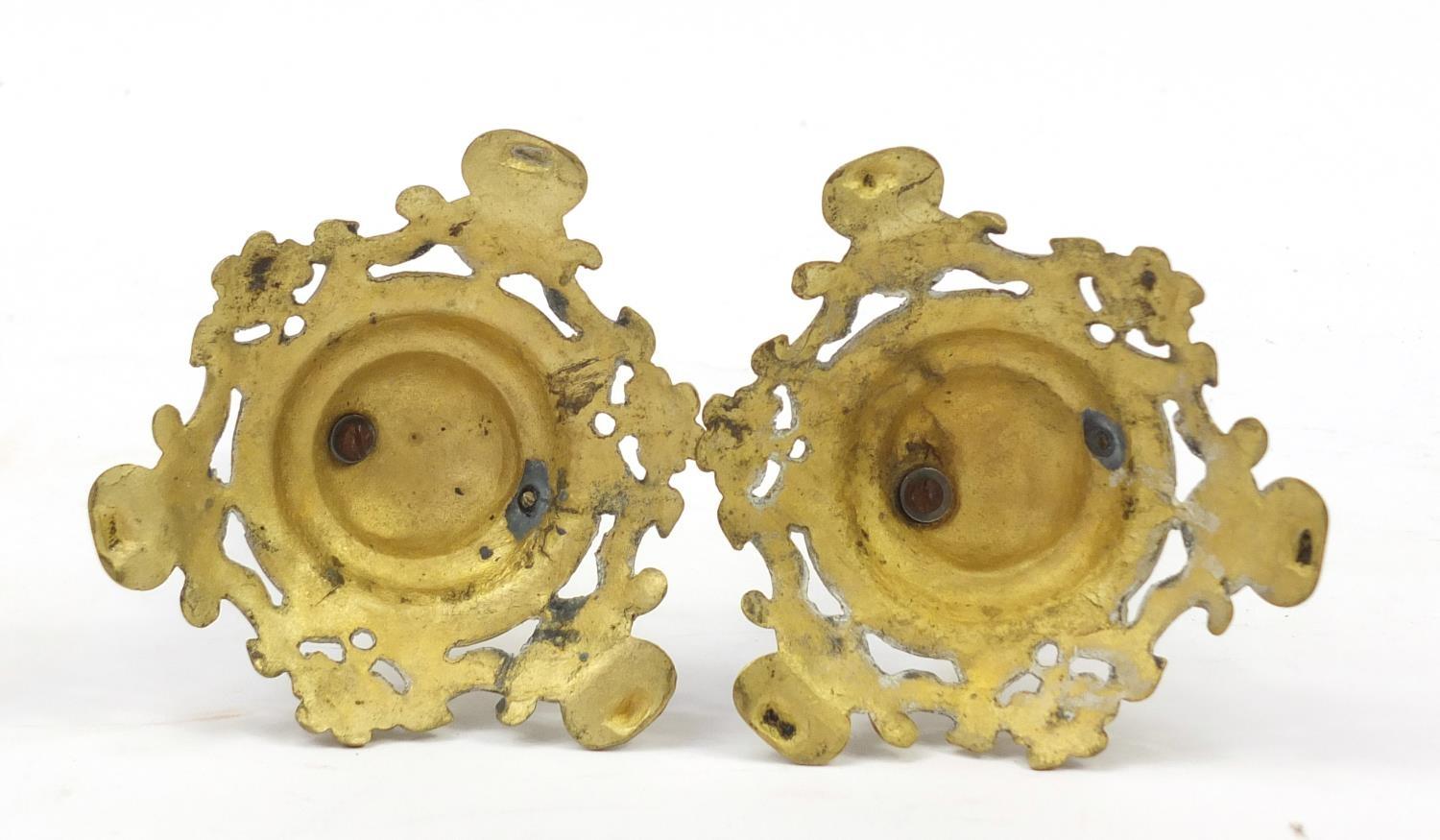 Pair of 19th century classical brass griffin design candlesticks, each 18.5cm high : For Further - Image 7 of 7