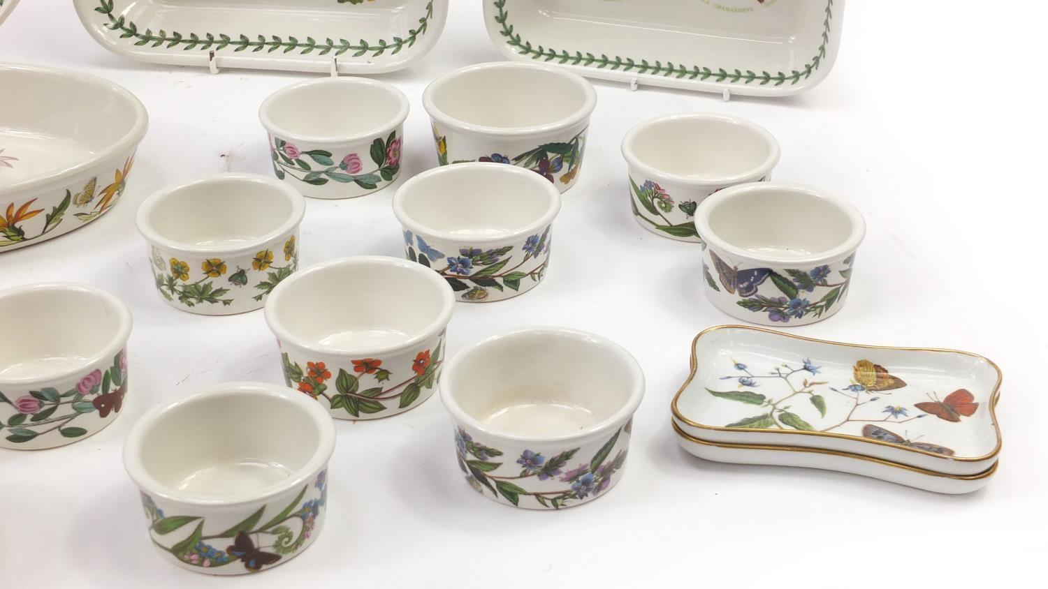 Portmeirion Botanic Garden dinnerware including meat plates and ramekins, the largest 35cm in length - Image 9 of 19