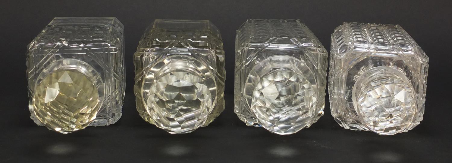 Nine 19th century cut glass decanters with stoppers, each approximately 22.5cm high : For Further - Image 7 of 17