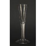 18th century wine glass with twisted stem, 20cm high : For Further Condition Reports, Please Visit