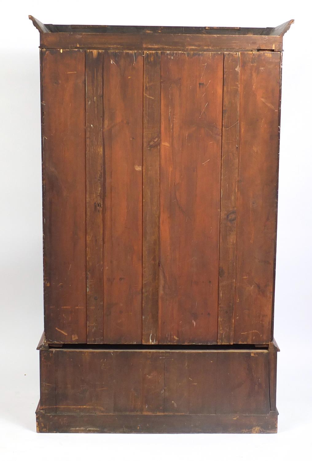 Victorian mahogany wardrobe with centre mirrored door and base drawer, 198cm H x 120cm W x 52cm - Image 3 of 3