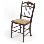 Victorian inlaid rosewood occasional chair, 84.5cm high : For Further Condition Reports, Please