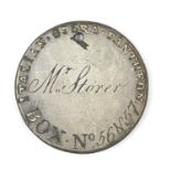 18th century Pantheon Italian opera token, box numbers 56 and 57 : For Further Condition Reports,