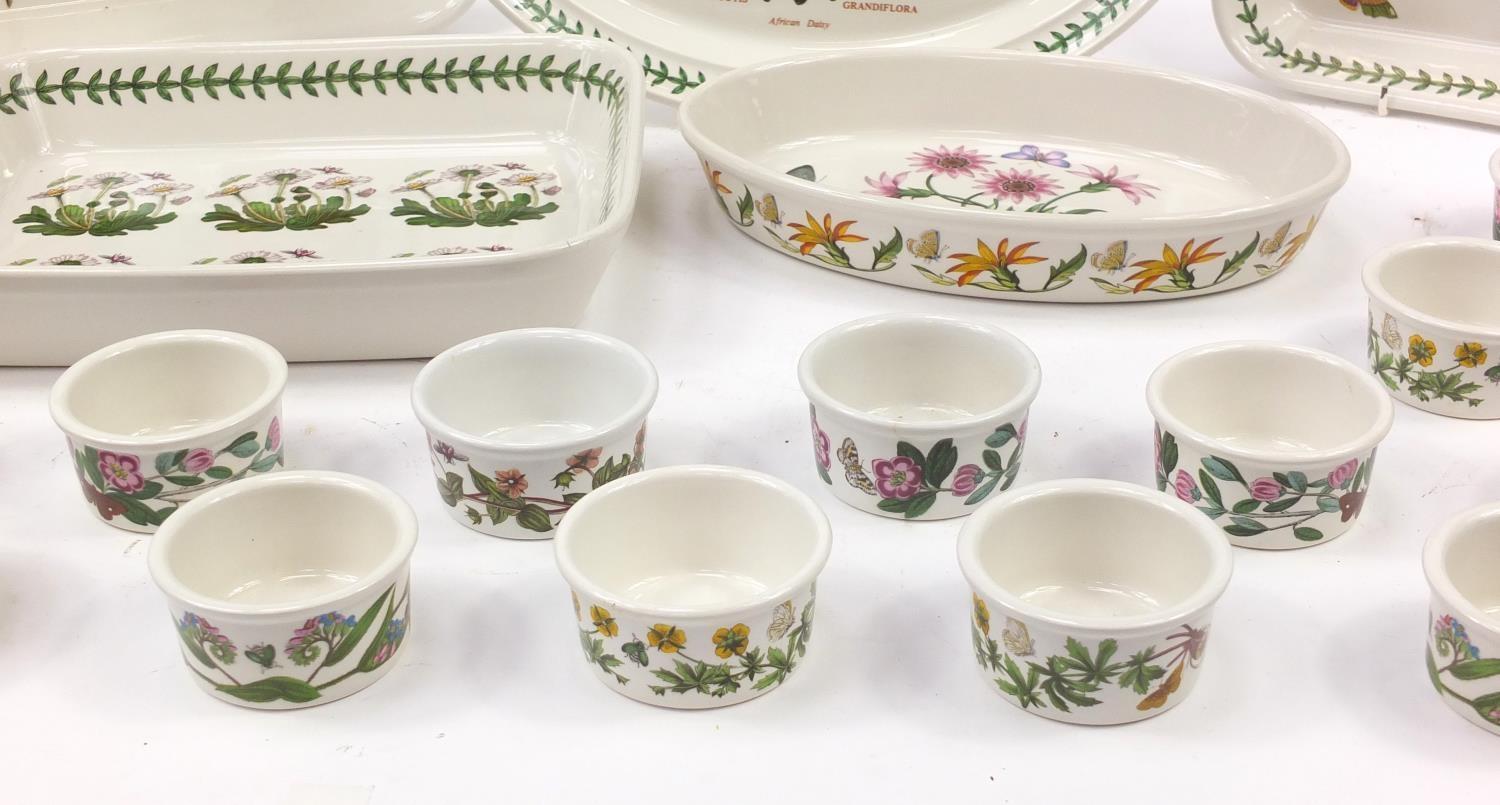 Portmeirion Botanic Garden dinnerware including meat plates and ramekins, the largest 35cm in length - Image 12 of 19