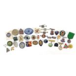 Vintage and later badges including Royal Society for the Prevention of Cruelty to Animals, WVS Civil