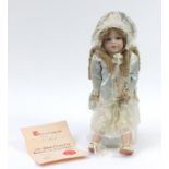 German porcelain headed doll by Simon & Halbig, 49cm high : For Further Condition Reports, Please