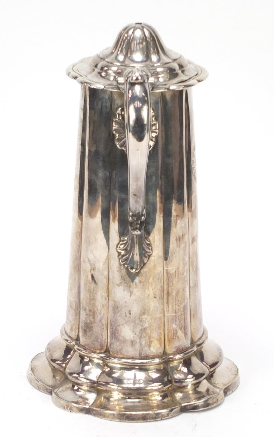 Large silver plated communion wine jug, 34.5cm high : For Further Condition Reports, Please Visit - Image 3 of 8