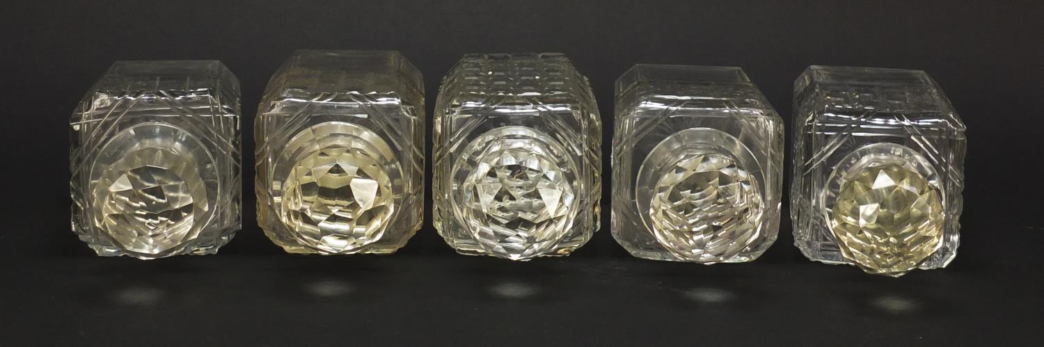 Nine 19th century cut glass decanters with stoppers, each approximately 22.5cm high : For Further - Image 15 of 17