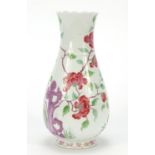 Shelley porcelain vase hand painted with flowers, 25cm high : For Further Condition Reports,